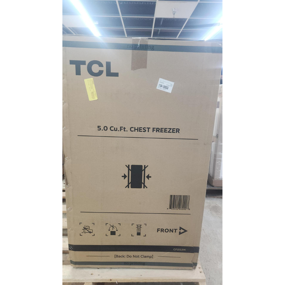TCL 5.0 Cu. Ft. Chest Freezer, White, Garage Ready, CF053W