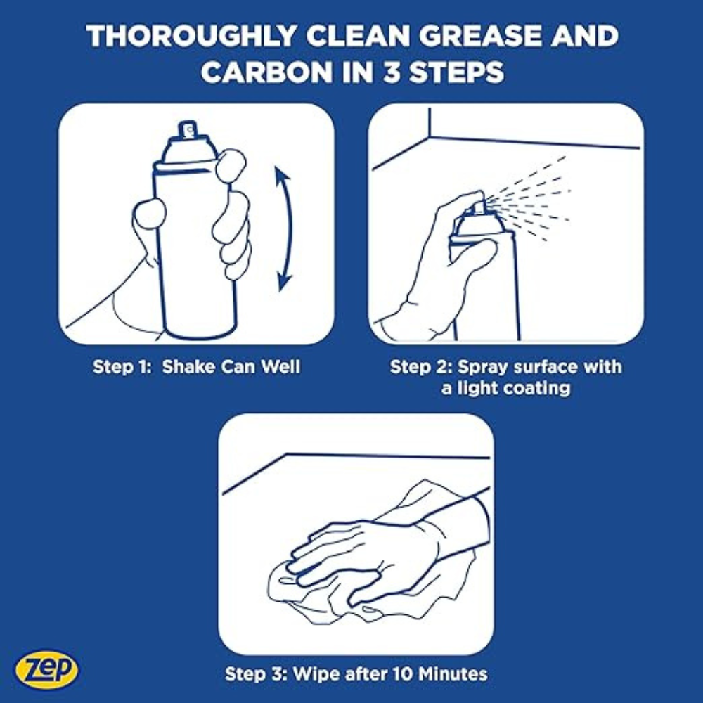 Zep Heavy-Duty Oven & Grill Cleaner 19 oz (2 Pack) – Grease Removal Spray