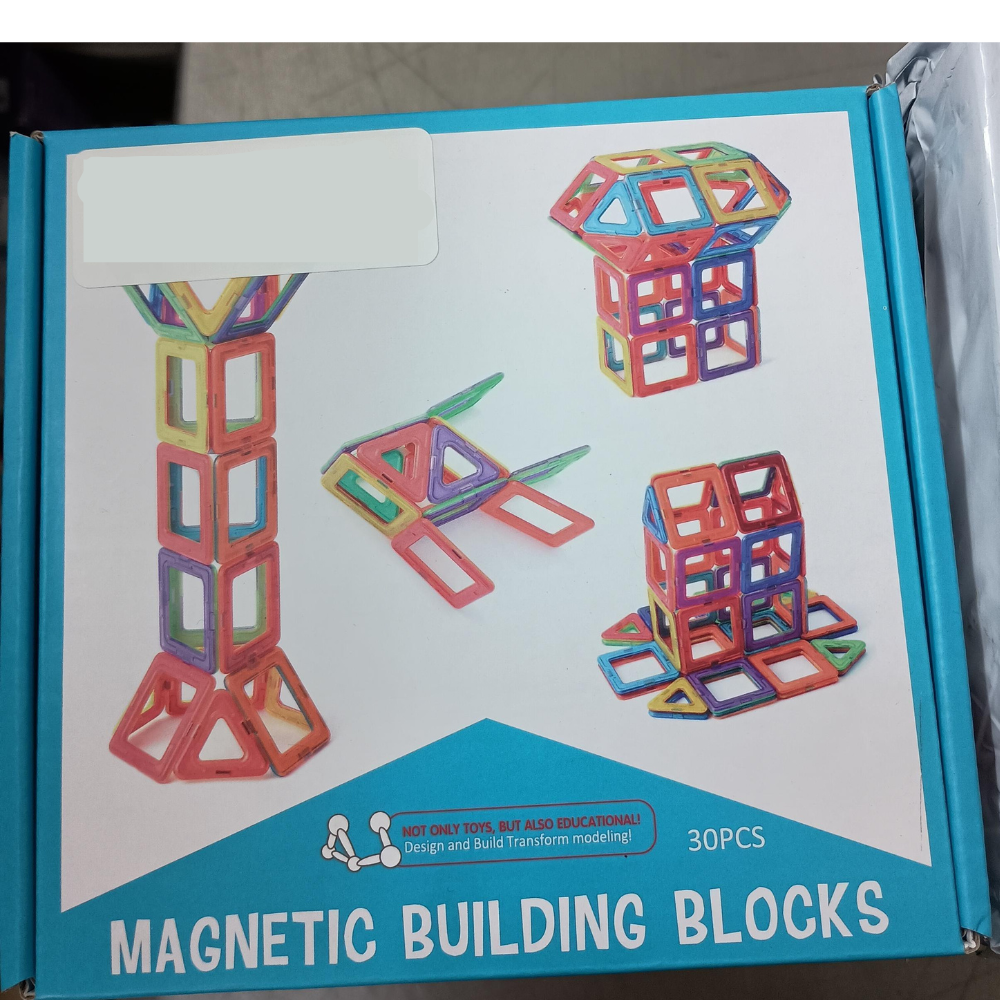 Nictoy Magnetic Blocks 30PCS Toddler Toys Magnetic Building Blocks for Kids