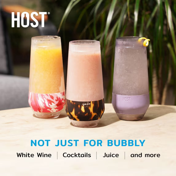 HOST Champagne FREEZE Cooling Cups, Blush Tint, 9 oz – Set of 2