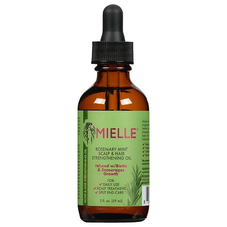 Mielle Organics Rosemary Mint Scalp & Hair Strengthening Oil with Biotin – 2 fl oz (59 mL)