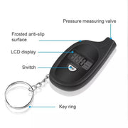 Mini Keychain Digital LCD Tire Pressure Gauge for Car & Motorcycle