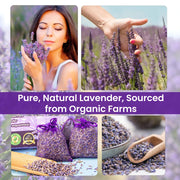 Zidina Natural Dried Lavender Sachet Bags for Drawers & Closets – 28 Pack