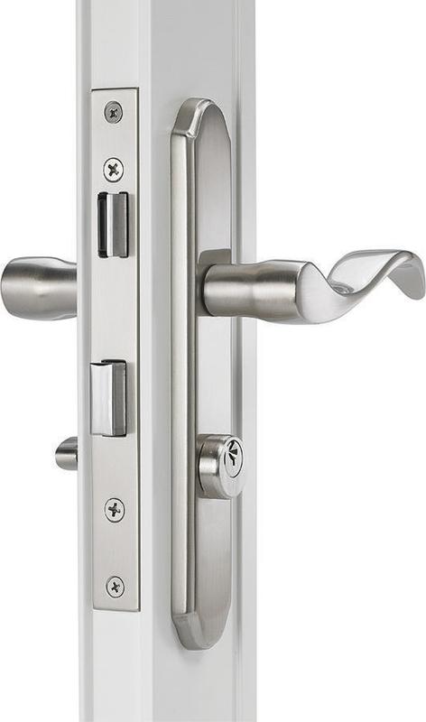 Wright Products VMT115SN Serenade Keyed Mortise Storm Door Lever Lockset – Satin Nickel
