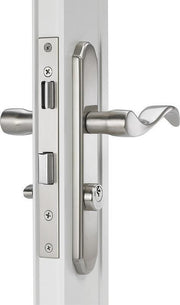 Wright Products VMT115SN Serenade Keyed Mortise Storm Door Lever Lockset – Satin Nickel