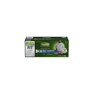 Depend Fresh Protection Adult Incontinence Underwear for Men – XL, Grey, 80 Count, Absorbs 25x Its Weight