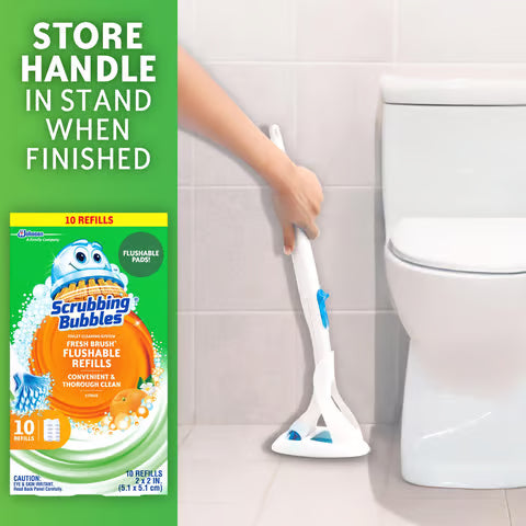 Scrubbing Bubbles Fresh Brush Citrus Scent Toilet Cleaning Wand Refill Heads