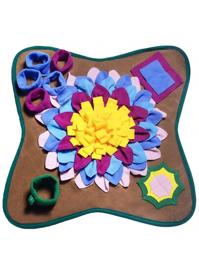Colorful Interactive Pet Snuffle Mat for Dogs & Cats, 19.6 Inch