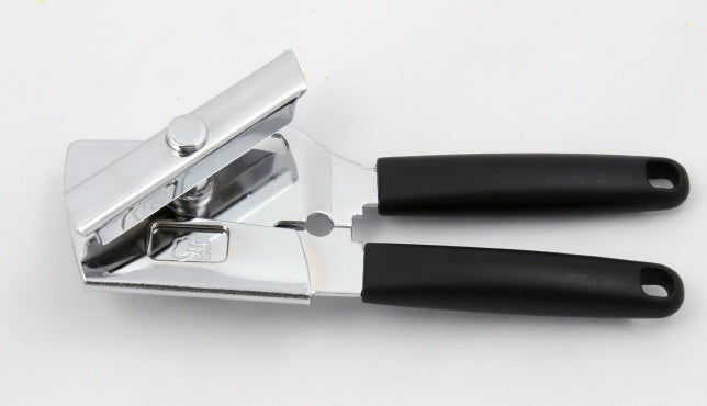 Chef Craft Heavy Duty Can Opener with Bottle Opener – 7.5 Inch, Black & Silver