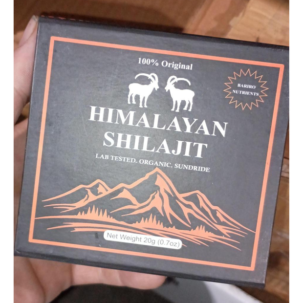 Himalayan Shilajit Resin 20g – 100% Pure, Lab-Tested, Sun-Dried, Fulvic Acid & Trace Minerals | Bariro Nutrients