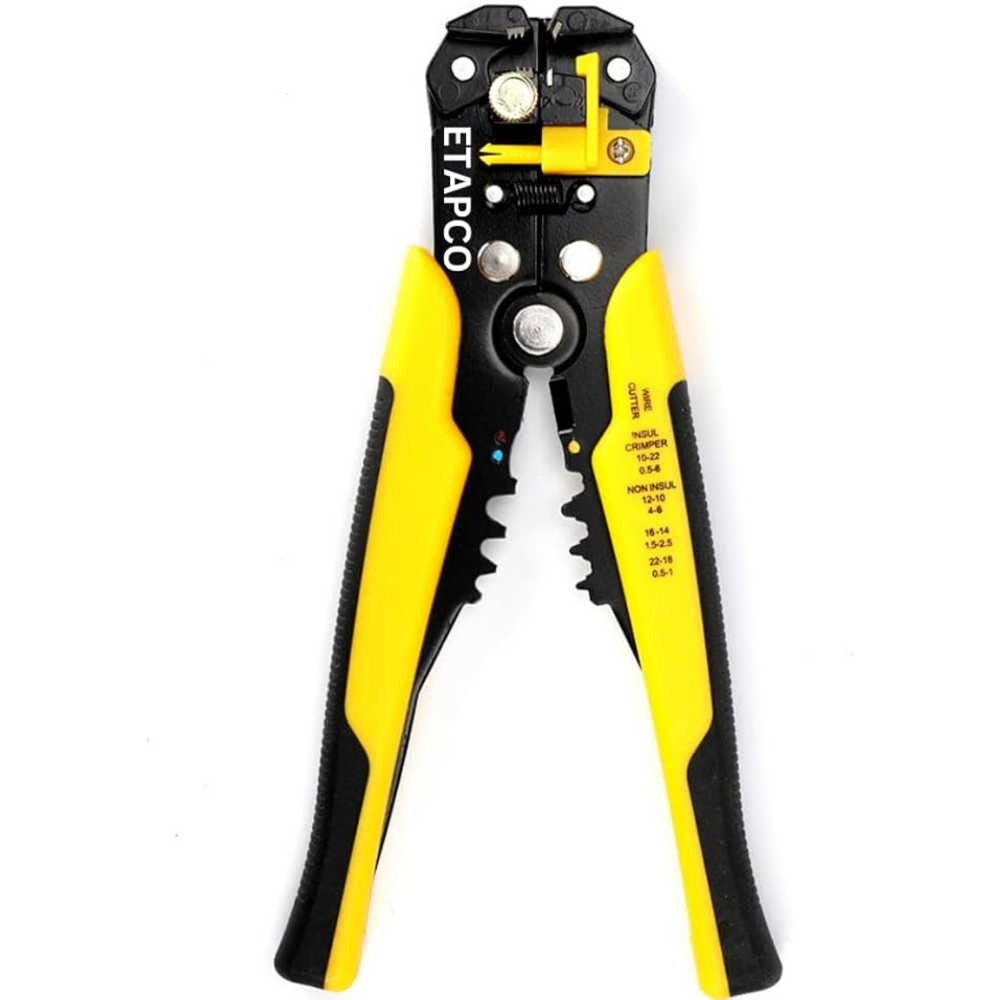 3-in-1 Wire Stripper Tool | Cutter, Crimper & Adjustable Cable Stripper (Yellow)