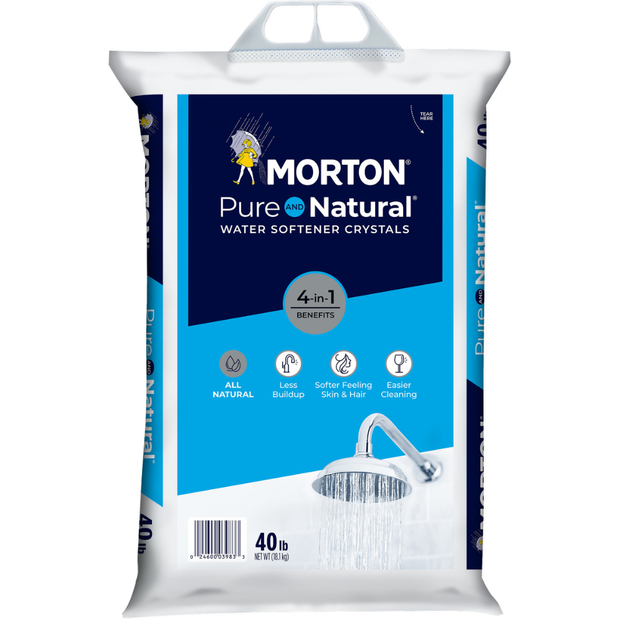 Morton Salt Pure and Natural Water Softening Crystals - 40 Lb Bag
