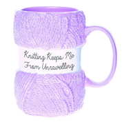 Boxer Knitting Yarn Ball Mug – Funny Quote Skein-Shaped Ceramic Coffee Cup, 12 oz | Novelty Gift for Knitters & Craft Lovers