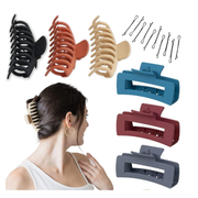 Large Hair Claw Clips Set– Strong Hold, Matte Finish, Assorted Colours | Women's Hair Accessorie