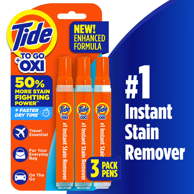 Tide To Go + OXI Instant Stain Remover Pens - 3 Count