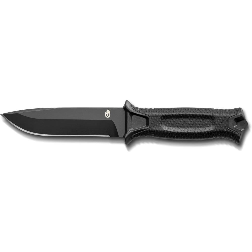Gerber Gear StrongArm Fixed Blade Knife – Plain Edge, Black, Tactical Survival Knife for Camping, Hunting & Outdoor EDC