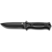 Gerber Gear StrongArm Fixed Blade Knife – Plain Edge, Black, Tactical Survival Knife for Camping, Hunting & Outdoor EDC