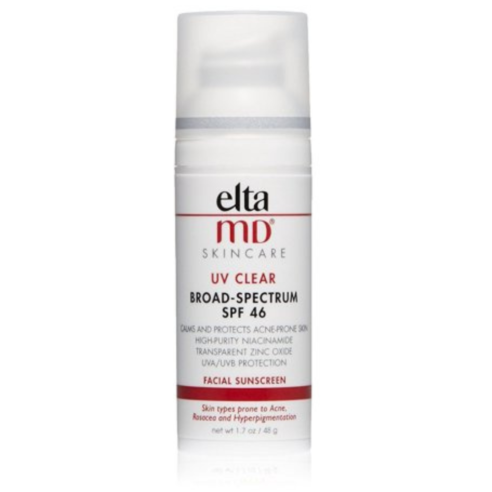 EltaMD UV Clear Broad-Spectrum SPF 46 Oil-Free Facial Sunscreen – 9% Zinc Oxide, 5% Niacinamide, Hyaluronic Acid, Non-Comedogenic, 1.7 oz