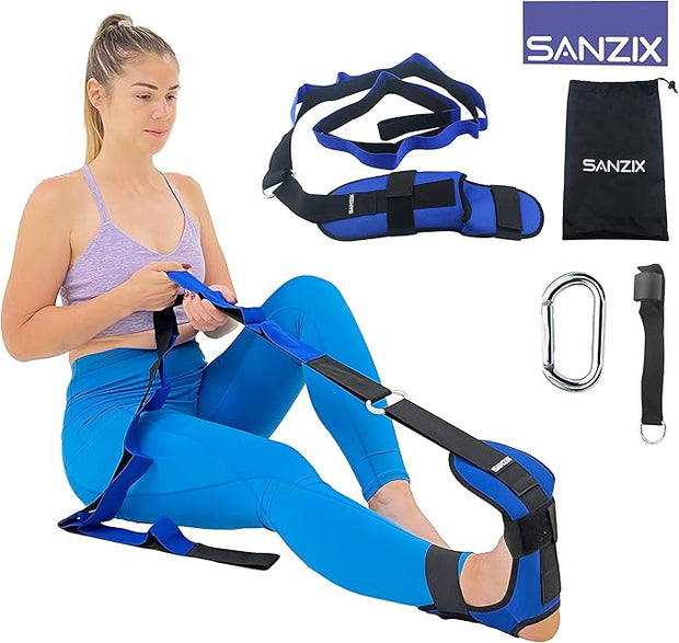 Adjustable Calf & Foot Stretcher Strap – Deep Stretch for Achilles, Plantar Fasciitis & Flexibility.