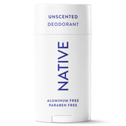 Native Fragrance-Free Deodorant Stick – 72-Hour Protection, Aluminum Free, Paraben Free, Unscented