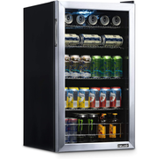 NewAir Premium Stainless Steel 126 Can Beverage Refrigerator