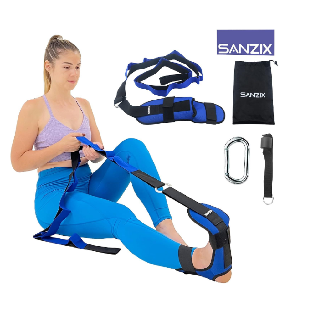 Adjustable Calf & Foot Stretcher Strap – Deep Stretch for Achilles, Plantar Fasciitis & Flexibility.