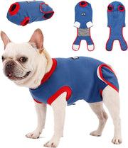 Doglemi Dog Recovery Suit Size M – Breathable Cotton, Anti-Licking Surgical Suit for Spay, Neuter & Wound Protection | Easy Pee & Poop | Small Breeds