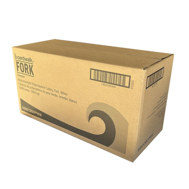Boardwalk White Plastic Forks - 600 Count Bulk Pack
