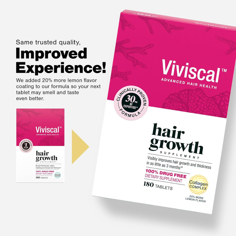 Viviscal Hair Growth Supplements for Women - 180 Tablets (90-Day Supply)
