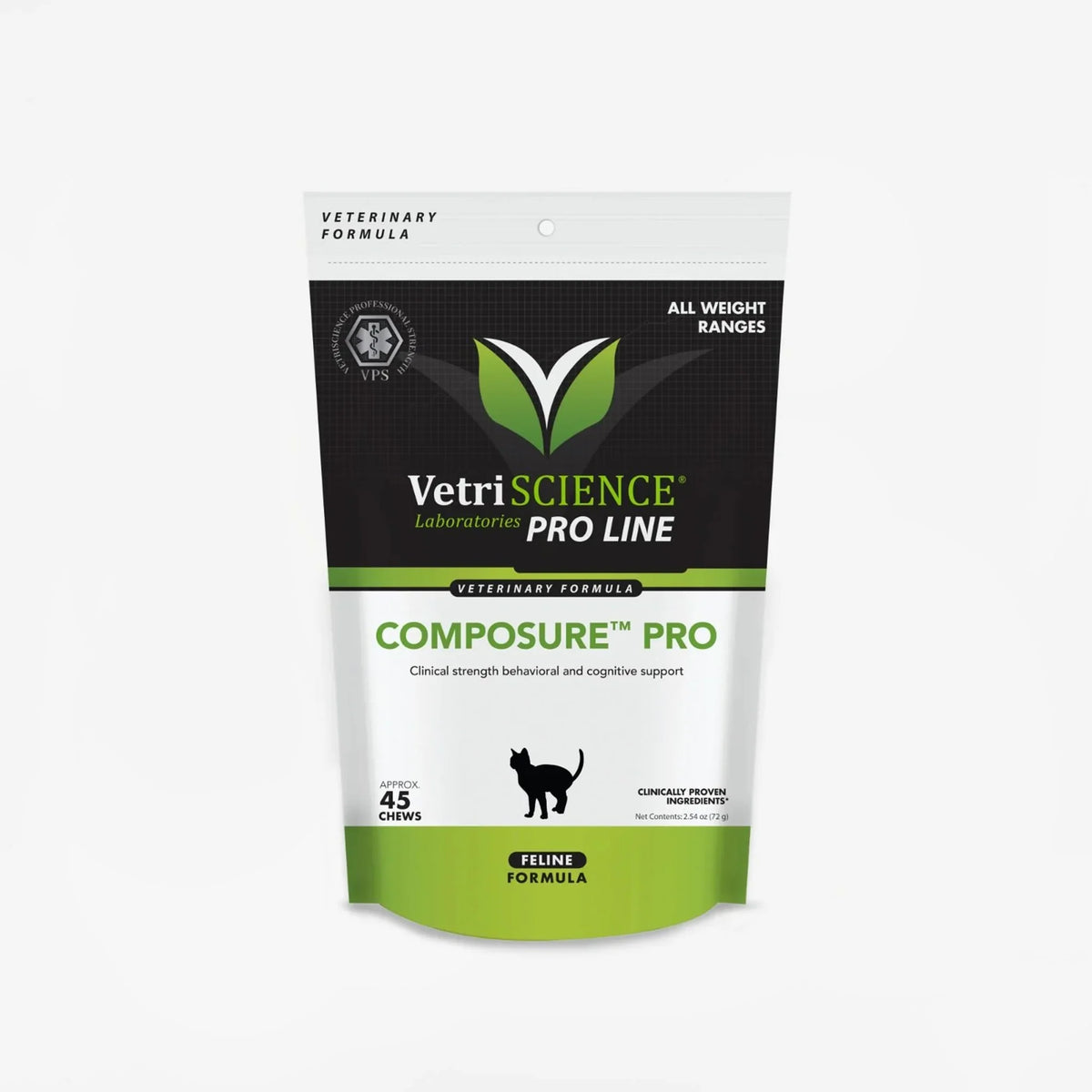 VetriScience Composure Pro for Cats – Calming Support Soft Chews, Chicken Liver Flavor