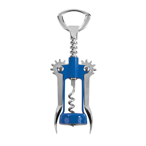 TRUE Soar Winged Corkscrew Wine Opener with Built-In Bottle Opener – Blue