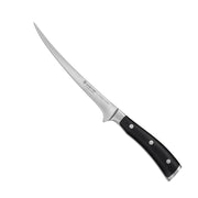 WÜSTHOF Classic IKON 7-Inch Flexible Fillet Knife – Forged German Stainless Steel Blade, Black Handle