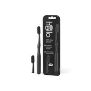 hello Sustainable Reusable Aluminum Toothbrush Set with 4 Soft Replacement Heads, 2-Pack