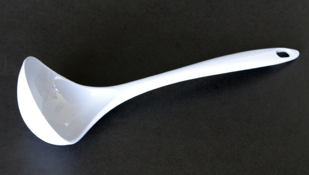 10.5-Inch White Melamine Cooking & Serving Spoons – Pack of 2