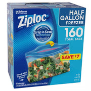 Ziploc Half Gallon Freezer Bags, 160ct