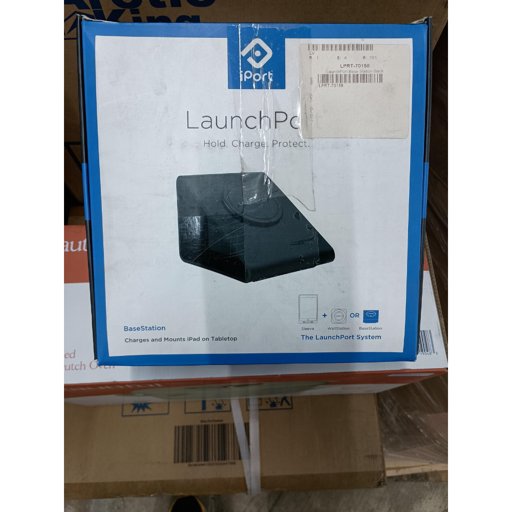 IPort LaunchPort BaseStation - Wireless Charging Stand + AC Power Adapter - Black