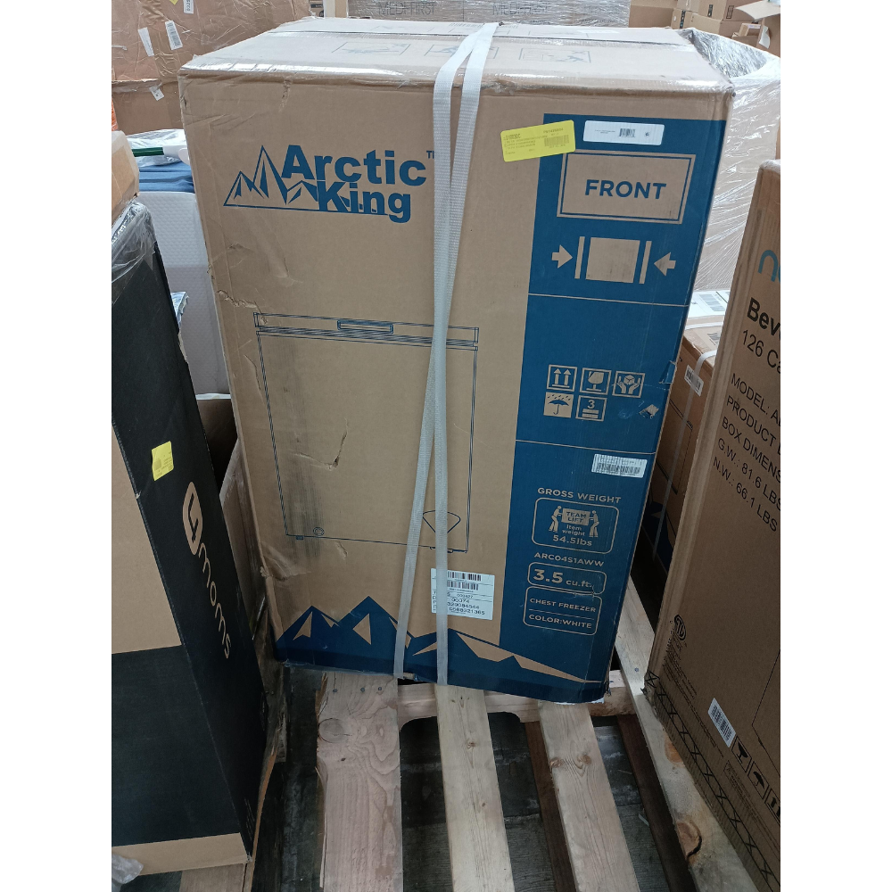 Arctic King ARC04S1AWW 3.5 cu ft Chest Freezer, White – Compact, Energy-Efficient Freezing for Home, Garage & Dorm