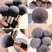 Large Soft Face Makeup Brush for Foundation & Blush – 1 Piece, Soft Bristles, Black & Gold Handle | Kabuki Blending Brush