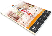 Acuma Crafts Master Class Mixed Media Art Pad A4 40 Sheets – 250 GSM / 110 lb, Cold Pressed, Acid Free, Bleedproof, Glue Bound