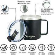 Thyself Rambler Stainless Steel Vacuum Insulated Coffee Mug 14 oz - Black