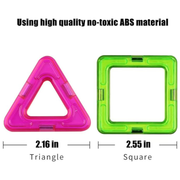 Nictoy Magnetic Blocks 30 Pieces – Magnetic Building Tiles Toddler STEM Toy, Multicolour Shapes