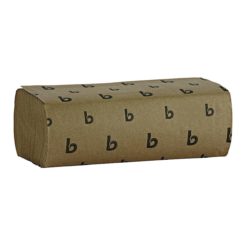 Boardwalk BWK6202 Multifold Paper Towels – 1-Ply Brown, Case of 16 (4,000 Towels), Commercial