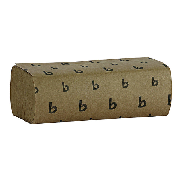 Boardwalk BWK6202 Multifold Paper Towels – 1-Ply Brown, Case of 16 (4,000 Towels), Commercial
