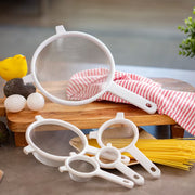 Chef Craft Classic 6-Inch Stainless Steel Fine Mesh Strainer with White Handle