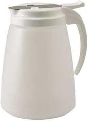 Winco PSUD-48 48 oz Syrup Dispensers with White Lids – 2 Pack