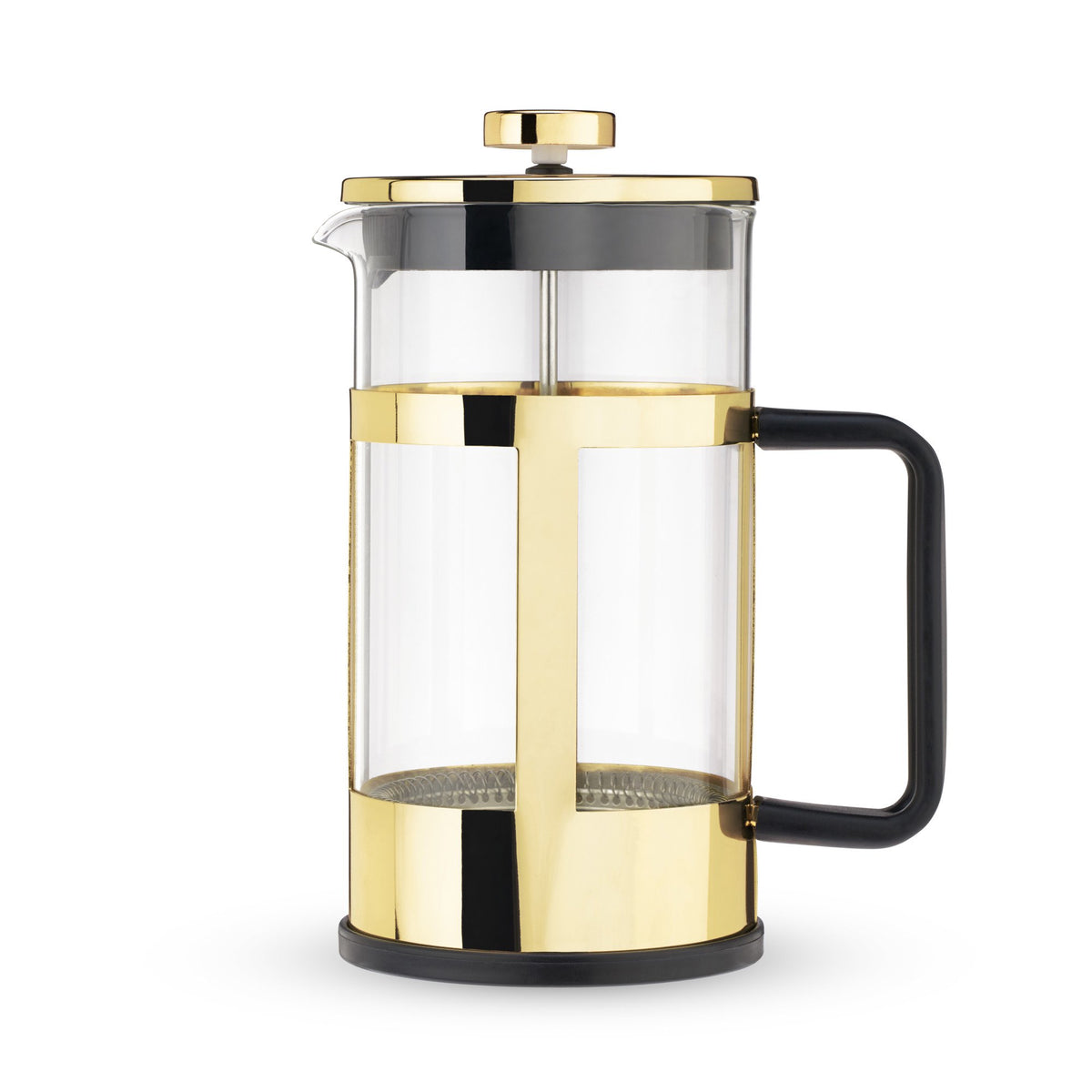 Pinky Up French Press Coffee Maker, Coffee and Tea Brewer, 34 oz, Gold