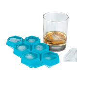TrueZoo Iced Out Diamond Silicone Ice Cube Tray – 6-Cavity Blue Ice Mold
