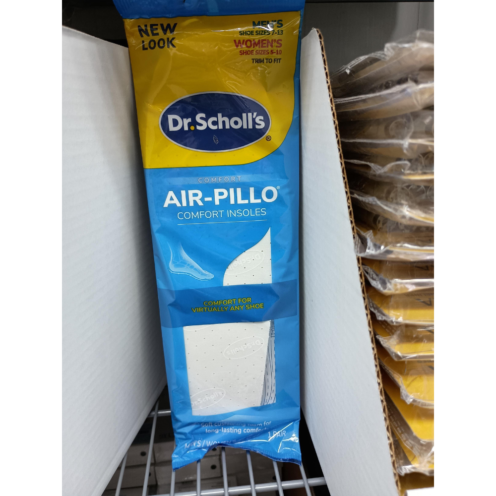 Dr. Scholl’s Air-Pillo Comfort Insoles | Ultra-Soft Cushioning Foam Inserts, Trim-to-Fit, Unisex 1 Pair