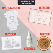 Raimarket Black Carbon Transfer Paper 200 Sheets A4 – Carbon Tracing Paper with Dotting Tools, Art & Craft Supply