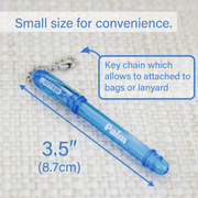 BAZIC Palm Mini Ballpoint Pen with Key Ring – Black Ink, 1.0mm Bold Point, 5-Pack | Compact Pocket Pens for Home, School & Office